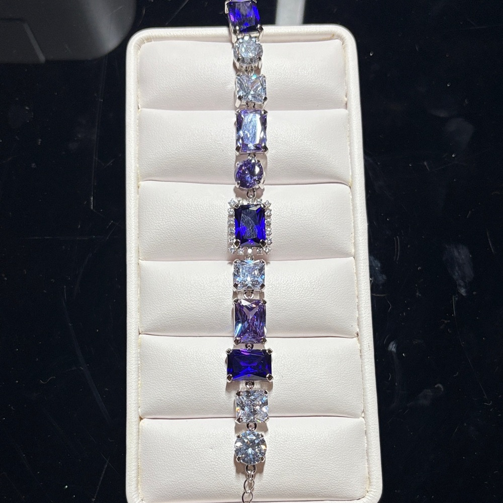 Sapphire and Silver Women's Bracelet